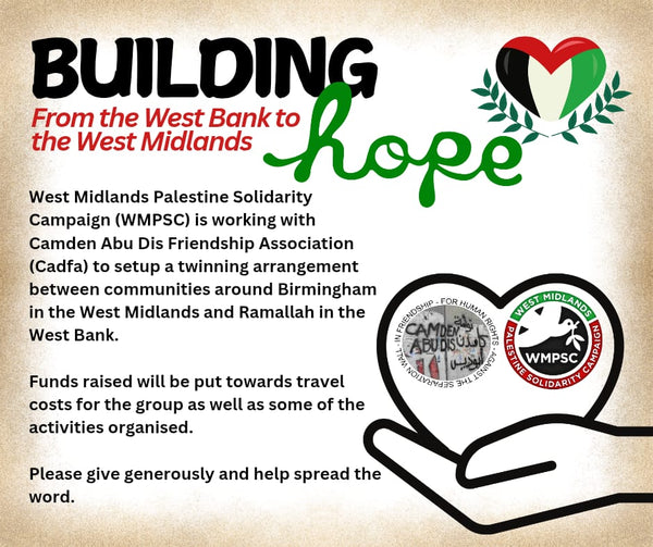 Fundraiser to cover the cost of hosting Palestinians in Birmingham Feb 2025